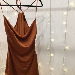 Dipped neck dress